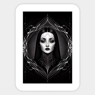 Morticia black Sticker